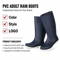 Bottes de pluie pour adultes en PVC, résistantes à l'huile, aux acides et aux alcalis, antidérapantes, avec embout renforcé, bottes de travail industrielles pour la ferme, avec certificat CE