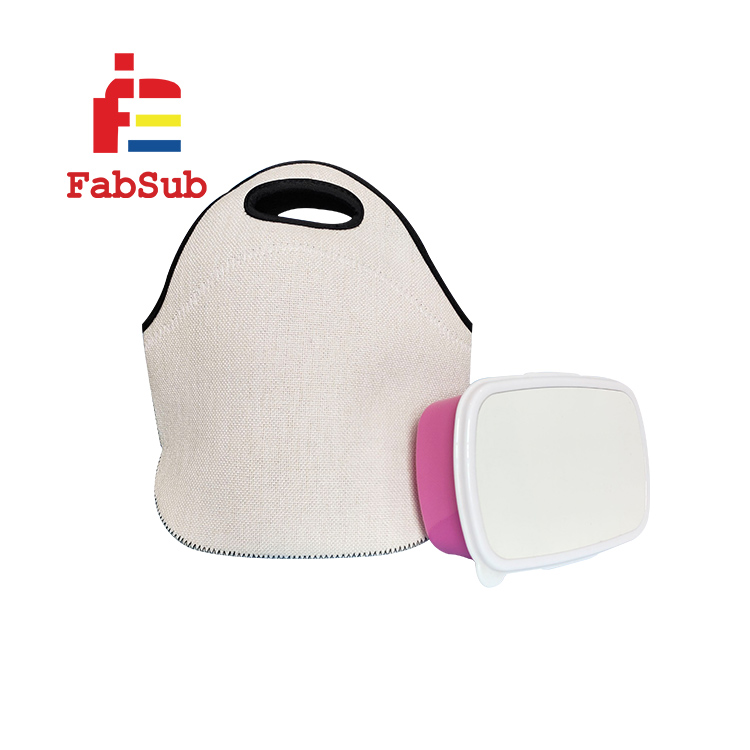 Fabsub пользовательский Печатный сублимационный чистый изолированный неопреновый охладитель сублимационная сумка для обеда для детей