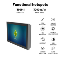 Pantalla Publicitaria Integrada para Exteriores de Alto Brillo de 32 Pulgadas, Panel IPS, Android 11, Punto de Acceso WiFi, Control por Aplicación