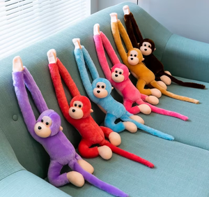 Al por mayor Adorable y colorido sujetacortinas de peluche de mono de brazos largos, relleno de algodón PP, anticolisión, de tela de felpa súper suave - Product Image 4