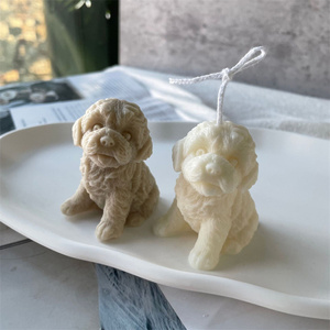 New Design Diy Handmade Making Animal Aromatherapy Plaster Molds <b>Standing</b> Teddy Dog Silicone Candle Mold - Product Image 5