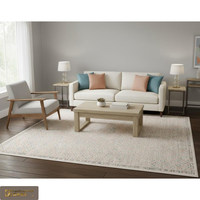 Tapis shaggy de salon LandScopeTech, style américain, en polypropylène et polyester, peluche douce, poils de 9 mm, antidérapant, respectueux de la peau