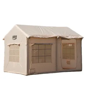 GINLOE tente de camping à faisceau d'air tente à air pour 4 hommes tente à air gonflable grande