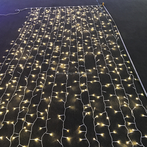 Al Aire Libre de alta calidad 2025 gran oferta Cable de goma IP 67 Led ventana cortina cadena luz con Flash Led cortina luces de Navidad - Product Image 5