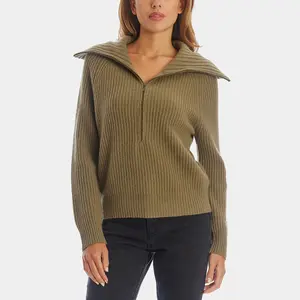 Women Turtleneck Knitted Sweater Dress Autumn Loose Cashmere Sweater Dress