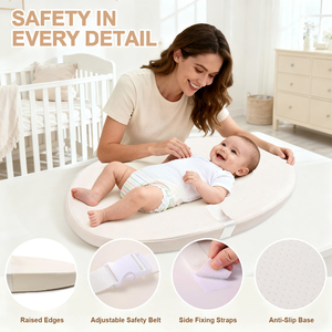 Colchoneta Impermeable para Cambiar Pañales de Bebé y Niño, Personalizable, Antideslizante, Lavable, con Correa de Seguridad - Product Image 3