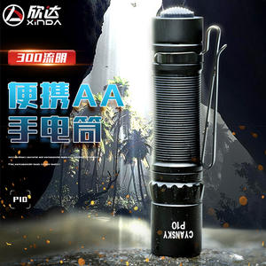 Linterna de mano portátil EDC, LED recargable, aleación de aluminio, negra, resistente al agua, para uso en el hogar, dormitorio o cueva - Product Image 2