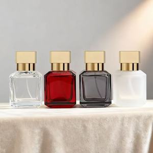 Small <strong>Red</strong> <strong>Perfume</strong> Bottles with Caps Fashion Design Square <strong>Perfume</strong> Bottle with Metal Cap 50ml for Women and Men <strong>Perfume</strong> - Product Image 3