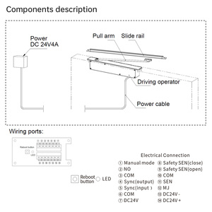 DSW-50TS tự động điện Swing Door Opener gần gũi hơn thiết kế hiện đại trẻ em-bằng chứng cho dân cư khách sạn bệnh viện văn phòng - Product Image 4