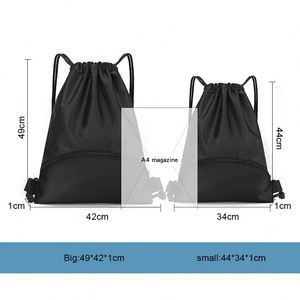 Custom Logo Student Sports Simple Backpack Waterproof Marathon Event Basketball Football <b>Pouch</b> Gift <b>Drawstring</b> Bag Backpack - Product Image 2