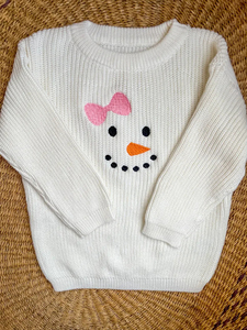 <span class=keywords><strong>Pull</strong></span> en coton 100% pour femme avec logo brodé sur le devant, motif bonhomme <span class=keywords><strong>de</strong></span> neige, <span class=keywords><strong>pull</strong></span> <span class=keywords><strong>de</strong></span> Noël assorti pour les frères et sœurs - Product Image 2