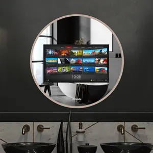 Wholesale Round Wall Mounted Home Decoration Bath Beauty Smart Mirror Android Bathroom