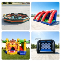 Jeu de lancer sportif gonflable personnalisable à 3 voies, jeu de cible commercial de football, soccer, baseball pour entreprise de location