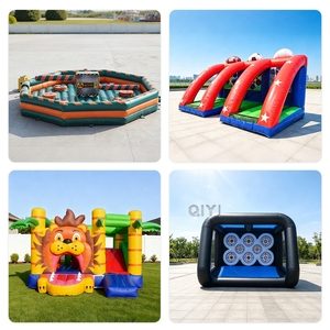 Jeu de lancer sportif gonflable personnalisable à 3 voies, jeu de cible commercial de football, soccer, baseball pour entreprise de location - Product Image 6