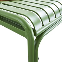 Tables carrées en fer forgé tout aluminium coloré Chaises Style nordique pour cour café-pour loisirs réception en plein air