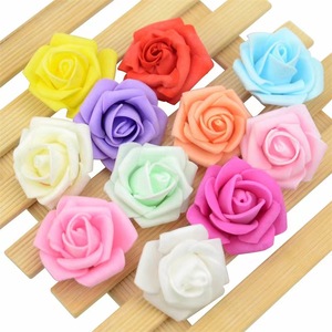 Fleur de rose en mousse 6,5 cm, tête de rose artificielle décorative, fleur de décoration de mariage, 100 pièces, grande taille - Product Image 6