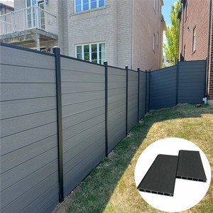Kit de clôture de jardin en WPC résistant au vent, avec poteaux en aluminium de 6 pieds et panneaux composites pour clôture extérieure d'intimité - Product Image 2
