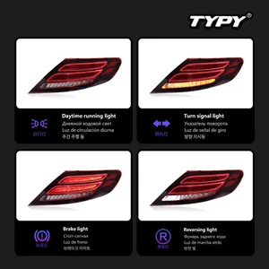 Feux arrière TYPY pour Mercedes Benz SLK 2011-2019, modèle R172, modifiés avec de nouveaux feux de positionnement LED et clignotants. - Product Image 3