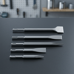 Burin à froid SDS Plus pour maçonnerie, burin plat et pointu, embout de perceuse à percussion 10 mm pour béton, pierre naturelle et revêtements de sol - Product Image 2