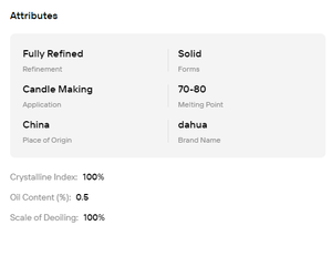 Cire microcristalline à point de fusion élevé, granulés blancs de céréine, plaques de cire microcristalline pour bougies et matières premières cosmétiques – Meilleures ventes - Product Image 6