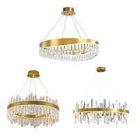 Lustre et suspension LED en cristal de luxe pour salle à manger, villa, maison moderne, hôtel, salon, chambre à coucher