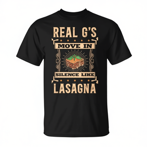 Camiseta Real G's Move in Silence para Amantes de la Pasta Tipo Lasaña, para Promociones - Product Image 2