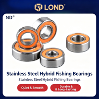 Roulement à billes hybride en céramique en acier inoxydable ND 440C S623C-2OS SMR105C-2OS 2OS avec joint orange pour moulinet de pêche haute vitesse et fluide