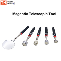 Ensemble d'outils de ramassage magnétique extensible, force de traction puissante de 3 lb et 15 lb, tige télescopique, bâton magnétique, cadeau de Noël ou d'anniversaire pour homme