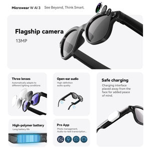 Gafas Inteligentes con IA, 3 BT, WiFi, Cámara, Toma de Fotos, Grabación de Video y Audio, Traductor IA, Reconocimiento de Imágenes - Product Image 2