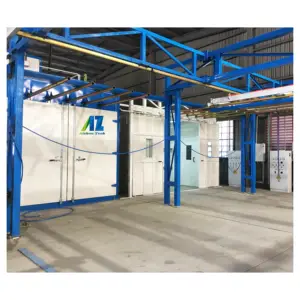 Compact manual powder coating line with low invest