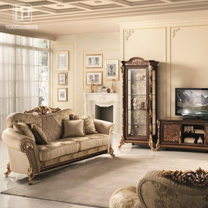 ชุดเฟอร์นิเจอร์แกะสลักด้วยมือแบบราชวงศ์ พร้อมตกแต่งด้วยทองคำเปลว - Product Image 4