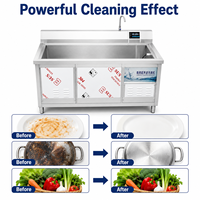 Lave-vaisselle professionnel pour cuisine industrielle, nettoyage ultrasonique des taches
