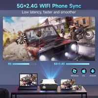 Proyektor Home Theater Android Smart Wi-Fi Logo Kustom OEM 4K TV 2G RAM Ponsel LED Baru untuk Rumah