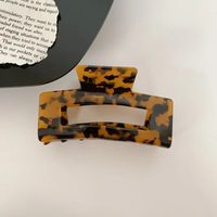 Pince à Cheveux Carrée Grande Taille Personnalisable en Acétate de Cellulose Écologique, Motif Animal Rétro, Idéale pour Chignon et Soirées – Vente en Gros