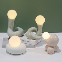 Lampes de table en forme d'éléphant en céramique Lampes modernes en porcelaine pour la décoration de la maison