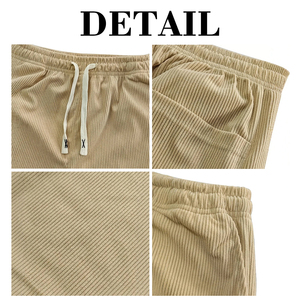 KingSen High Quality Men's Casual Pants Vintage Corduroy <b>Trousers</b> Soft Fabric <b>Drawstring</b> Waist Casual Daily Wear Sweatpants - Product Image 6