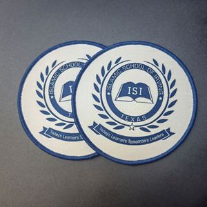 Wholesale Eco-Friendly Custom Embroidery Woven Patch Fabric Iron on <b>Badge</b> for School and Taekwondo Uniform Emblem - Product Image 1