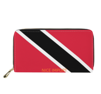 Portefeuille long en cuir avec drapeau de Samoa, pochette en cuir de grande capacité, adaptée aux femmes, pour les voyages et l'usage quotidien