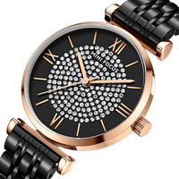 Jam Tangan Wanita Mini Focus MF0334L Bisnis Rose Gold Quartz Mewah Tali Baja Tahan Karat Tahan Air untuk Wanita