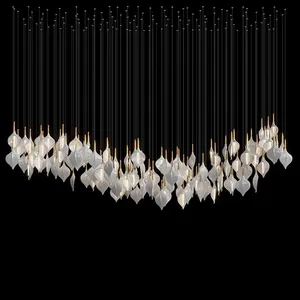 Lustre en céramique de luxe moderne brillant boule pendentif lumière pour la maison salon hall de l'hôtel - Product Image 2