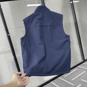 Custom <strong>Men's</strong> Reversible Windproof Vest Winter Outerwear Sleeveless Waistcoat Lined <strong>Fleece</strong> Coat Stand Collar <strong>Gilet</strong> Plus Size 6XL - Product Image 2