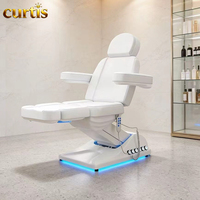 Table de massage électrique moderne de haute qualité pour salon de beauté, avec éponge haute densité et 3 moteurs, idéale pour les soins du visage et la thérapie en spa, pour salon de beauté ou usage domestique.