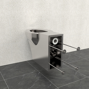 Factory Direct Cheap 304 Stainless Steel Wall Standing WC <strong>Toilet</strong> for Prison - Product Image 5
