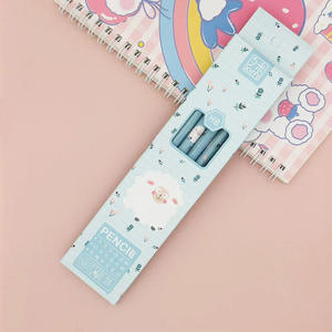 Juego de Lápices de Papelería Bonitos y Seguros para Niños, Lápiz HB de Dibujos Animados para Estudiantes - Product Image 3