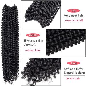 Bán buôn kinky xoăn phần mở rộng tóc nước sóng tổng hợp mùa xuân Twist bó sợi ngang duy nhất - Product Image 6