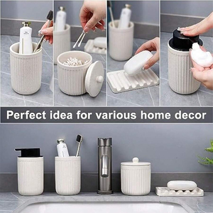 Set di sapone da <span class=keywords><strong>bagno</strong></span> in ceramica <span class=keywords><strong>Beige</strong></span> di lusso - Product Image 2
