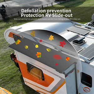 Noir maille RV auvent <span class=keywords><strong>camping</strong></span>-<span class=keywords><strong>car</strong></span> <span class=keywords><strong>camping</strong></span>-<span class=keywords><strong>car</strong></span> voyage remorque pare-soleil PVC plastique auvent accessoires extérieurs pour la Protection solaire - Product Image 3