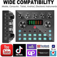 Micrófono de Condensador XLR con Tarjeta de Sonido USB Portátil BM800 para Grabación en Vivo, Estudio, Podcast y Karaoke