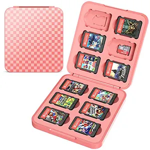 Accesorios para Nintendo Switch/Lite, funda para tarjeta de juego, caja de almacenamiento para tarjetas SD, carcasa rosa