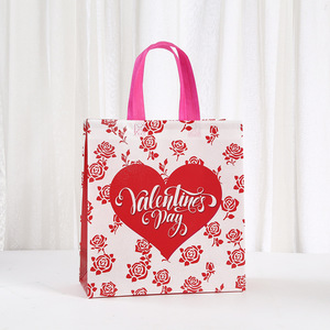 Nouvel emballage cadeau pour la Saint-Valentin, sac à main biodégradable non tissé avec logo imprimé à l'écran - Product Image 3